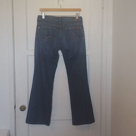 7 For All Mankind Women's Bootcut Dark Wash Jeans Size 28 - Picture 2 of 8